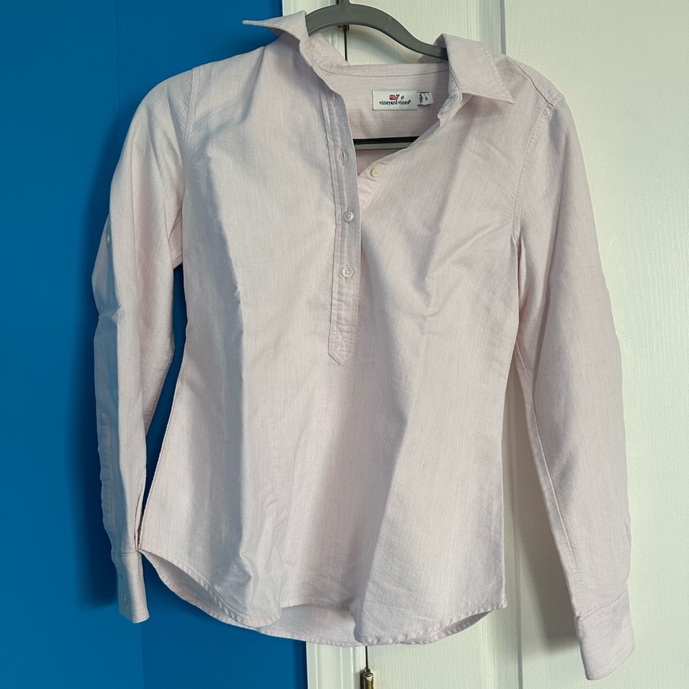 Baby Pink Vineyard Vines Blouse